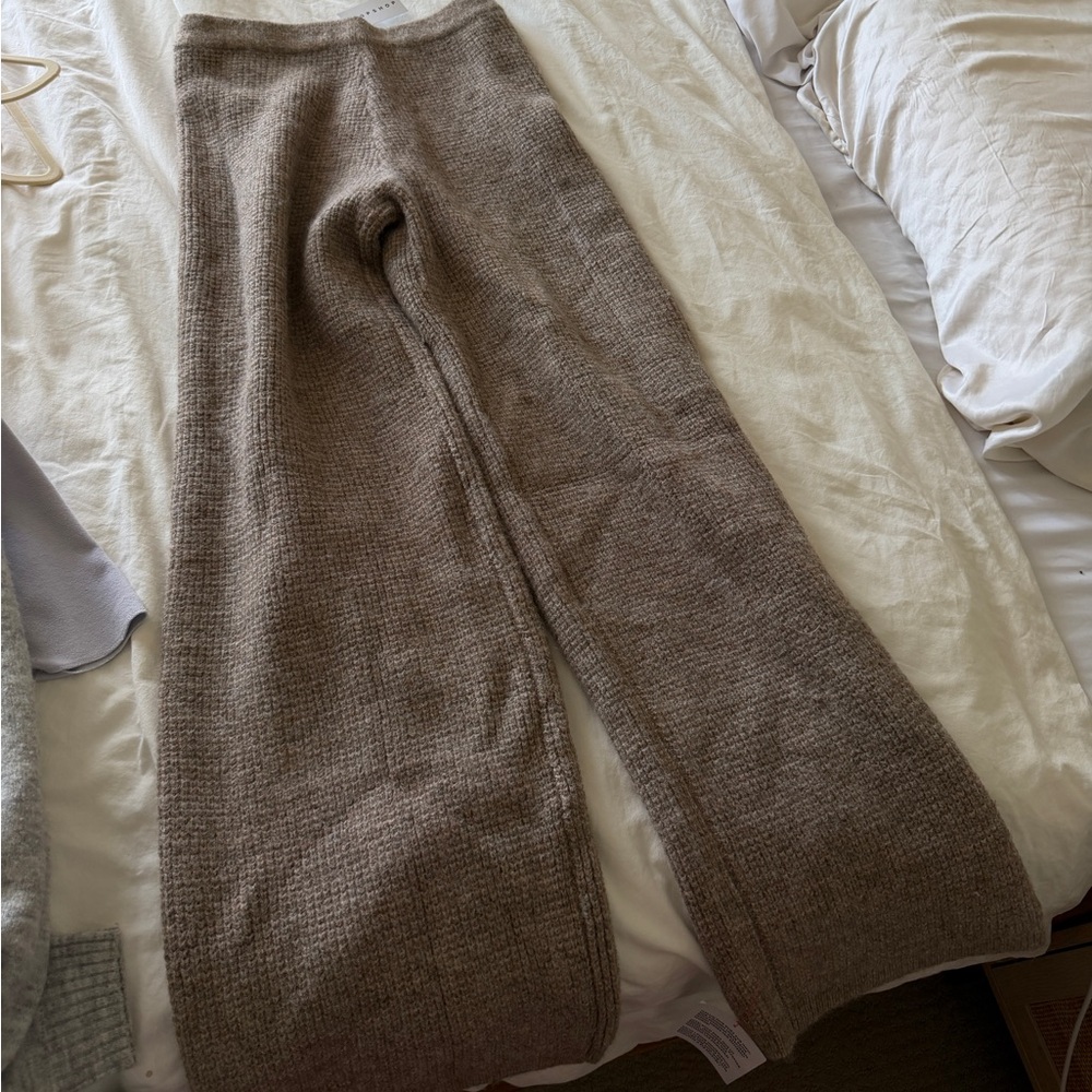Topshop Taupe Knit Turtleneck Sweater Pants
